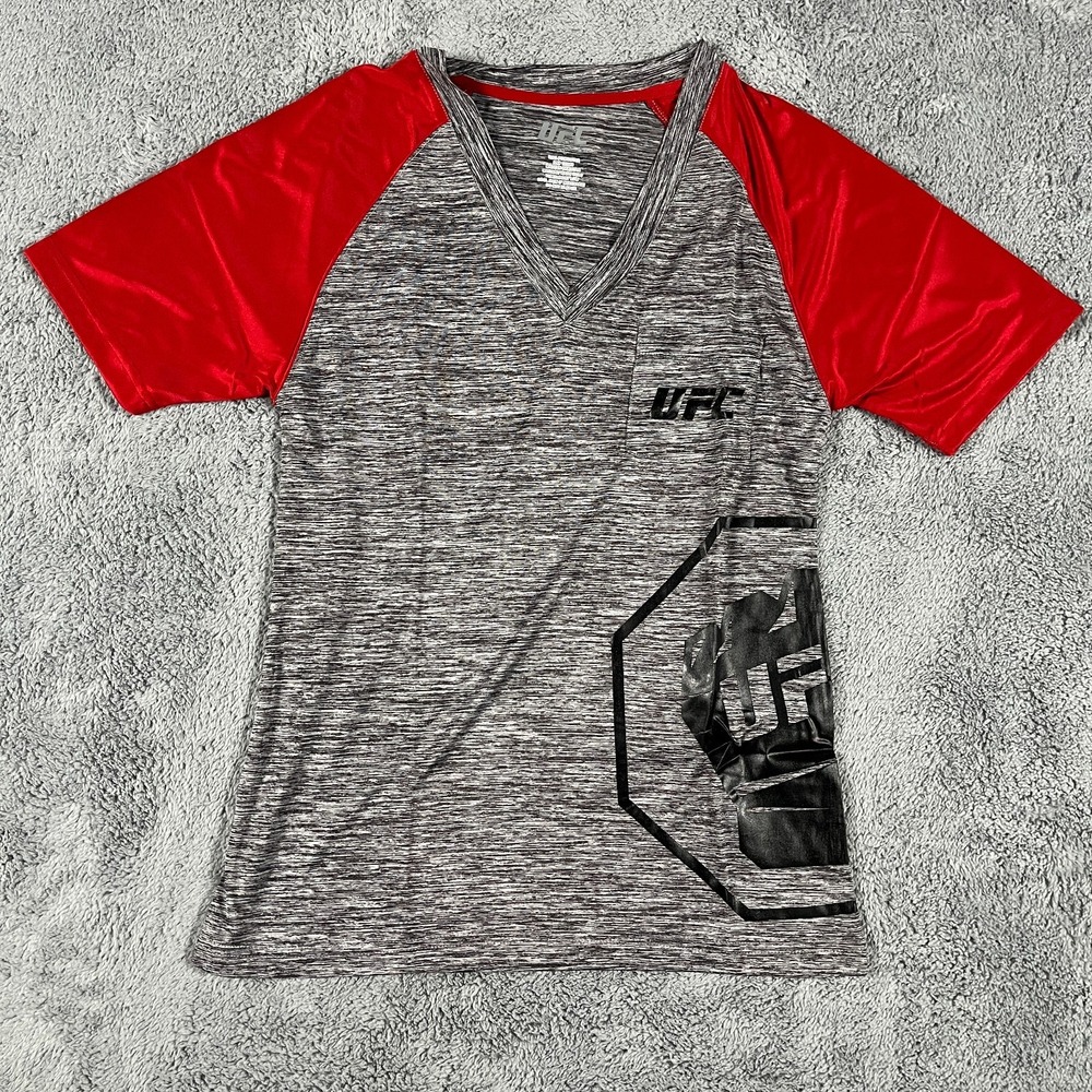 UFC Shirt Womens Small Fist Logo Space Dye Tee Brand New Performance